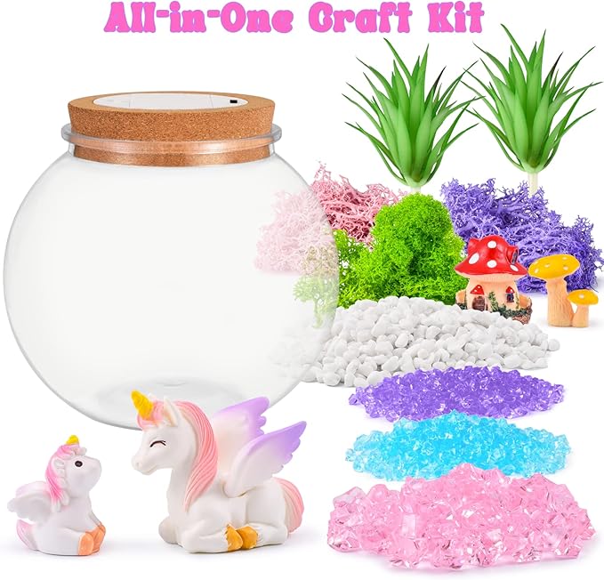 Light Up Unicorn Terrarium Kit For Kids
