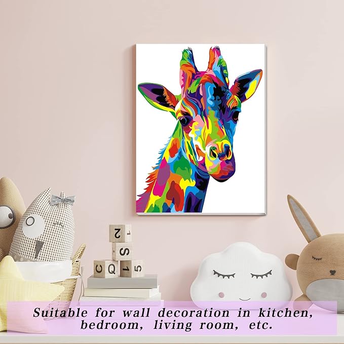 Painting By Numbers - Colorful Giraffe