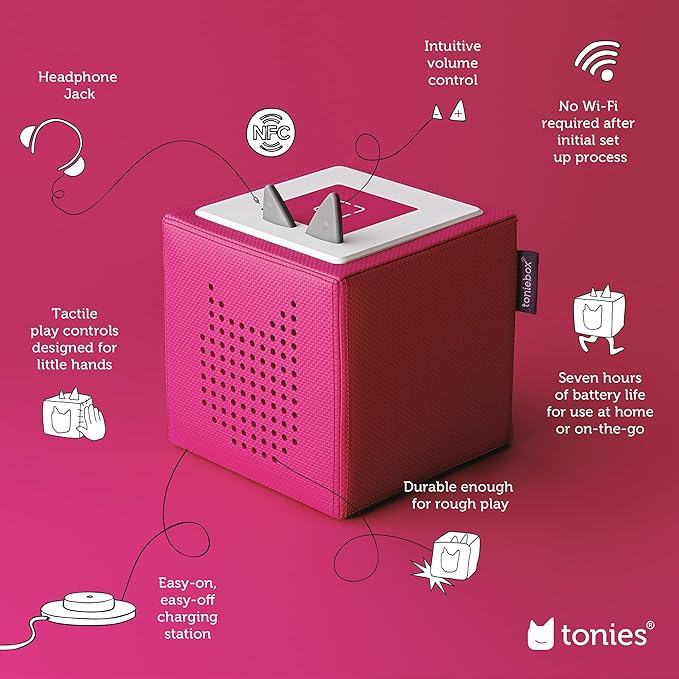 Toniebox Audio Player Starter Set With Playtime Puppy - Pink