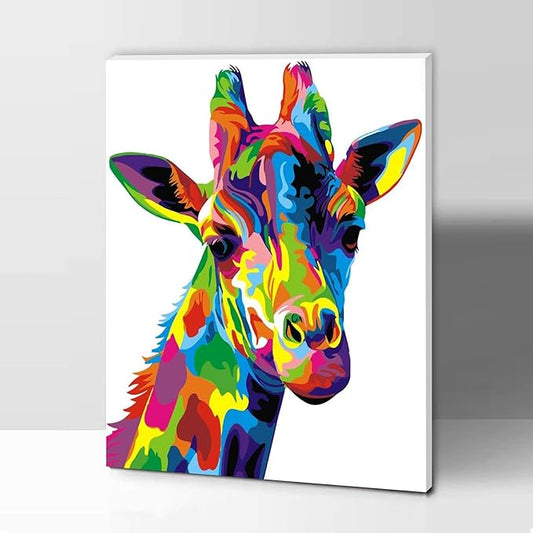 Painting By Numbers - Colorful Giraffe