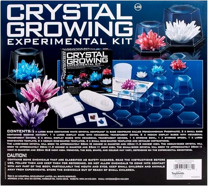 4M 7 Crystal Growing Science Experimental Kit With Display Cases