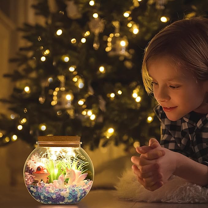 Light Up Unicorn Terrarium Kit For Kids