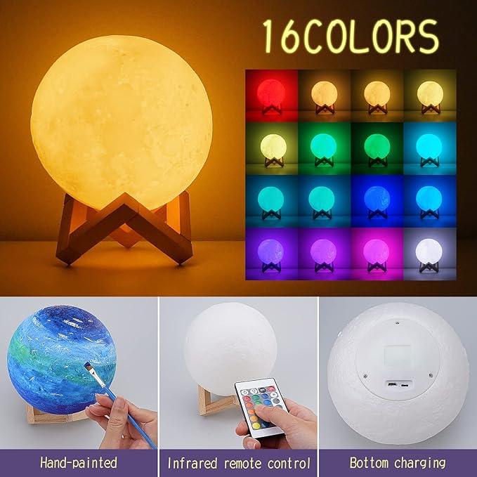 Paint Your Own Moon Lamp Kit with Night Light