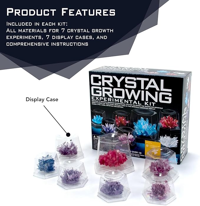 4M 7 Crystal Growing Science Experimental Kit With Display Cases