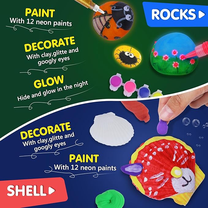 Sea Shell & Rock Painting Kit - pack of 2