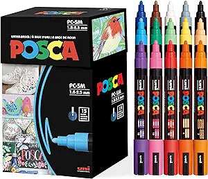 15 Posca Paint Markers, 5M