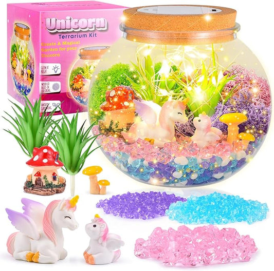 Light Up Unicorn Terrarium Kit For Kids