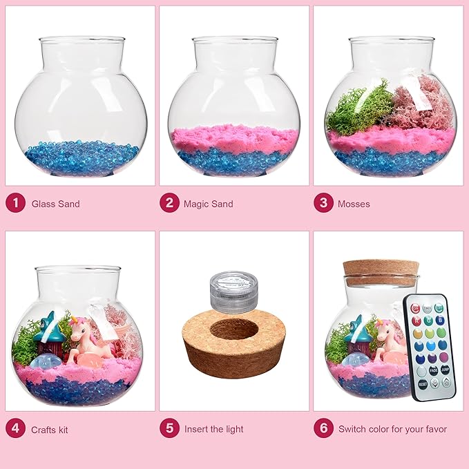 Arthink Unicorn Diy Terrarium Arts Craft Kit