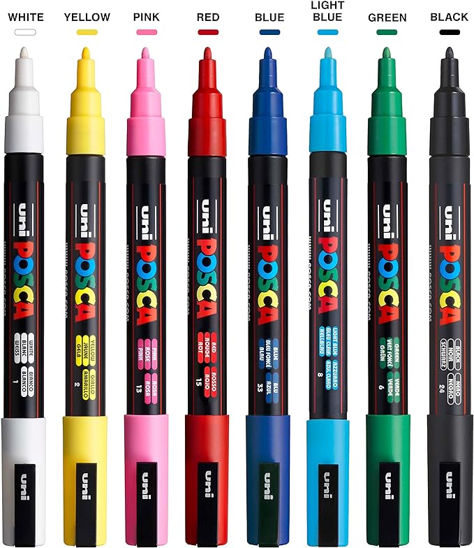 8 Posca Paint Markers, 3M