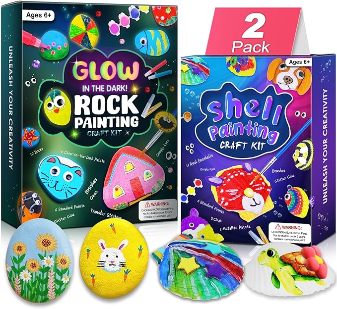 Sea Shell & Rock Painting Kit - pack of 2